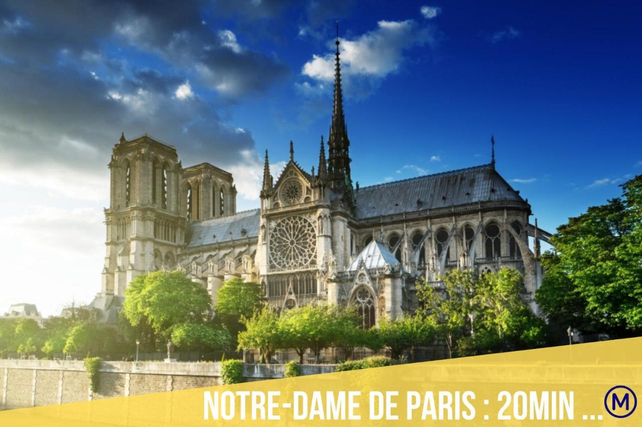 Immotovo - Suite Moderne - Paris 8 Min - Parking - Netflix Villejuif Kültér fotó